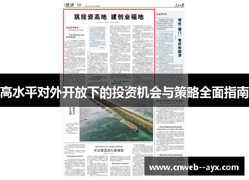 高水平对外开放下的投资机会与策略全面指南